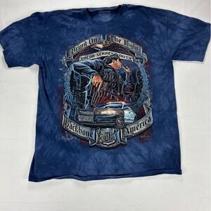 The Mountain Tie‎ Dye Graphic T Shirt Mens XL Police Duty Valor Tee